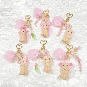 Sonny <b>Angel</b> Original Cherry Blossom Material Luxury Fashion Keychain Phone <b>Charm</b> DIY Bag Accessories Wholesale Product - Product Image 1