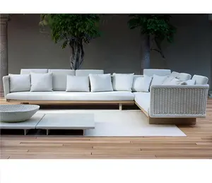Nórdico simple alto-Grado patio balcón muebles al aire libre combinación cuerda muebles de salón