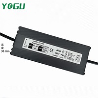 YOGU Boîtier en aluminium fin, alimentation LED étanche DC24V 10A, unité transformateur extérieure entièrement étanche et anti-poussière