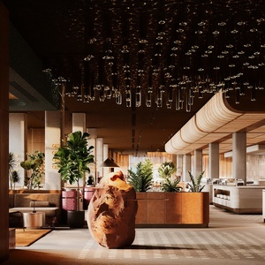 Luxury Restaurant Furniture Custom High Quality Bar Counter Modern Dining Room Interior Design with LED <b>Lighting</b> - Product Image 1