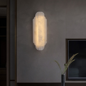 Modern Alabaster Wall <b>Lamp</b> White Marble <b>Shade</b> 241V-380V Wall Mounted For Living Room Home Villa Hotel Lighting - Product Image 3
