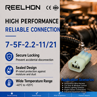 Connecteur Automobile Étanche REELHON Série 2.2, 2, 3, 4, 6 Broches, Mâle/Femelle, pour Faisceau de Câbles Scellé, Prise et Fiche Électrique
