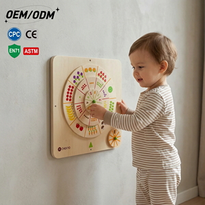 Juguete Educativo de Pared Montessori STEM de Madera, Ahorra Espacio, con Frutas y Verduras, para el Aprendizaje de Números y Cognición Infantil - Product Image 1