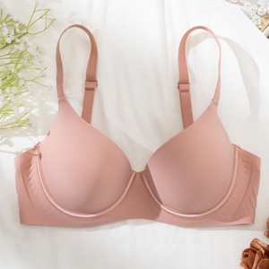 Reggiseno con Ferretto Stile Francese Semplice, in Nylon Spandex, Tinta Unita, Design da Cucire, Lingerie da Donna con Chiusura Posteriore - Product Image 1