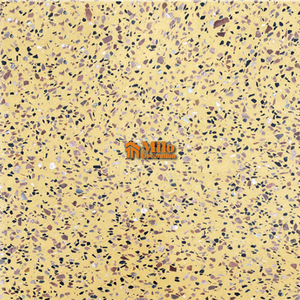 Tableros de cemento de terrazo perforados personalizados Diseño de panel de piso de dormitorio de estilo industrial en color amarillo naranja - Product Image 3