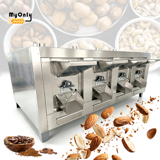 MY Industrial Maize Corn Grandnut Soybean Almond Roast Machine Mini Cacao Peanut Roaster for Sale