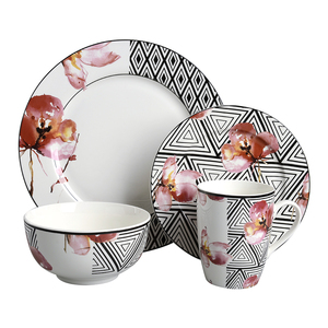 Artículos para el hogar cocina 16-pieza todos los días el desayuno vajilla platos y cuencos conjunto - Product Image 1