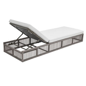 Chaise longue de luxe en aluminium avec corde, imperméable, pour extérieur, ensemble de mobilier de jardin, lit de soleil pour hôtel, patio, plage, piscine, lit de jour personnalisé - Product Image 4
