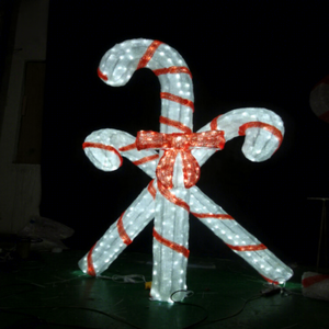 Christmas <b>Candy</b> <b>Cane</b> Motif Light for Outdoor Holiday Decoration and Festive Landscape Displays - Product Image 1