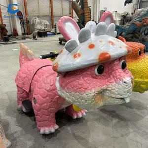 Coche de paseo de dinosaurio eléctrico para niños que funciona con monedas de diversión para el centro comercial - Product Image 4