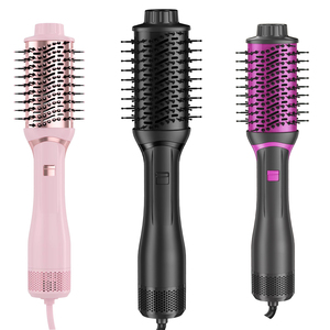 <span class=keywords><strong>Brosse</strong></span> sèche-cheveux à air chaud Multi Styler 3 en 1 Interchangeable Sèche-cheveux Volumizer Céramique ionique Curling Dryer Styler Brush - Product Image 1