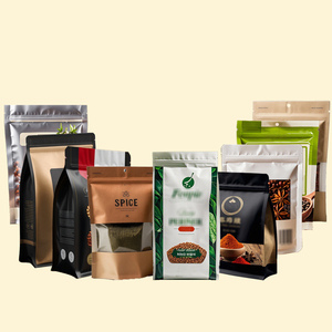 Tùy chỉnh in đứng lên túi zip bột nhựa bột Ngô Gia vị đóng gói gia vị trái cây sấy khô Trà gia vị Túi - Product Image 4