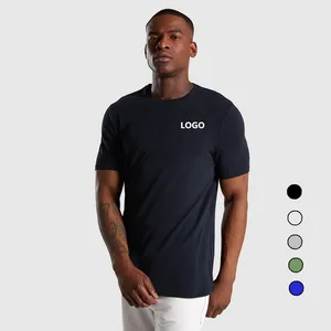 Camiseta esportiva masculina de verão, camiseta de manga curta para academia, roupas esportivas esportivas elásticas para treino e academia