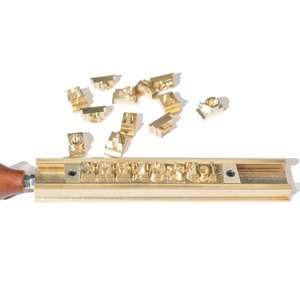 0-9 Brass Number Set Hot Stamping Die, Durable Brass Digital Mold for Heat Foil Stamping on Leather Paper <b>Plastic</b> - Product Image 2