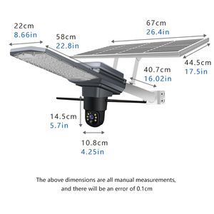 An ninh không dây Camera CCTV tầm nhìn ban đêm dẫn ánh sáng được xây dựng trong còi báo động 4G Thẻ Sim ngoài trời ánh sáng đường phố nhà vườn năng lượng mặt trời đám mây - Product Image 3