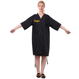 Bata de Peluquería Impermeable con Logotipo Personalizado para Salón de Belleza y Spa, Kimono de Barbero - Product Image 2