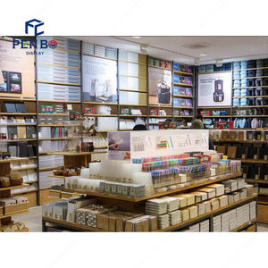 Estante de exhibición de madera de diseño moderno para muebles de tienda de papelería estante de biblioteca personalizado estantes de exhibición para librería - Product Image 1