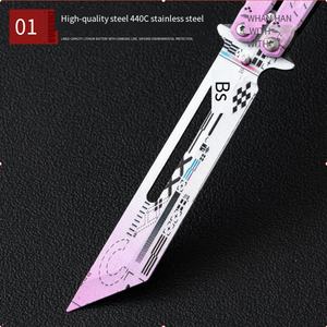 Cuchillo Mariposa Chasing Wind <span class=keywords><strong>CSGO</strong></span>, Cuchillo de Práctica Plegable Igual al del Juego, Sin Filo, Venta al por Mayor de Fábrica - Product Image 5