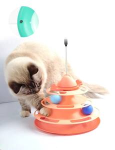 Juguete giratorio interactivo para gatos con 4 niveles y bola rodante para que jueguen los gatos - Product Image 4