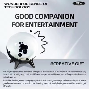 Lámpara de Escritorio con Luz Rítmica Musical, Diseño de Bola Magnética con Fluido, Compañero Musical Visual, Regalo Creativo - Product Image 5