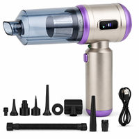 Aspirateur de voiture sans fil Jiarui 008 18000Pa ABS, sans balais, 3 vitesses, souffleur de poussière portable Type-C avec 5+ embouts pour nettoyage automobile