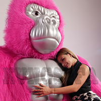 Nouvel article d'usine grande décoration chaise de singe King Kong pliante gonflable salon canapé gorille canapé-lit gorille