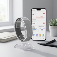 Montre connectée ECG sans écran, surveillance de l'oxygène sanguin, de la fréquence cardiaque et de la température corporelle, bracelet tissé, tracker de santé pour femmes