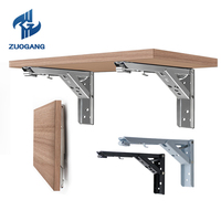 Zuogang Großhandel Möbel Hardware 8 Zoll bis 14 Zoll Montage Metall Wand Klappregal Edelstahl einstellbare Winkellagerung