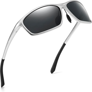Lunettes de soleil de sport pour hommes, personnalisables en gros, avec logo, branches fines en TR90, antidérapantes, polarisées, pour la pêche et la course à pied - Product Image 1