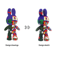 Ours en peluche personnalisé exquis, jouet de dessin animé, mini peluche, taille et couleur personnalisées, logo OEM, mascotte d'image événementielle Audi