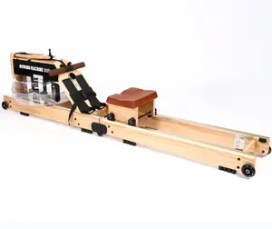 Equipamento de remo de madeira de carvalho para academia fitness resistência máquina de remo aquático design dobrável para venda