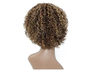 Short Curly Human Hair Wigs for Black Women P4/27/30 Short Curly Wigs for African American Glueless Human Hair Wigs