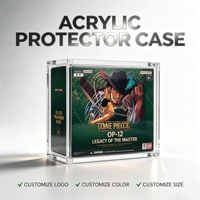 Boîte de protection magnétique personnalisée en acrylique transparente résistante aux UV pour cartes de jeu de collection Elite Trainer (ETB) et boosters TCG