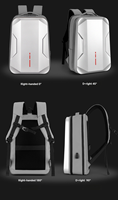 Tas Ransel Laptop Bisnis Harian Pria Baru Grosir, Cangkang Keras PC Mekanis, Multi-Saku, USB, Tas Selempang Laptop Keren untuk Pria