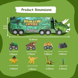 Ruota libera Dinosaur Transport Car Play Set Truck Pretend gioca Dinosaur Carrier Truck Vehicle with Laucher - Product Image 6