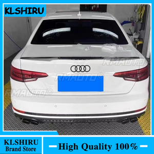 Pour Audi A4 B9 2017 2018 2019 2020 2021 2022 Spoiler de coffre arrière en plastique ABS de haute qualité, couleur apprêtée, style automobile - Product Image 1