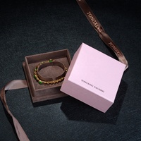 Boîtes à bagues et emballages de bracelets personnalisés avec logo unique et ruban, boîte à bijoux élégante