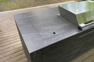 <span class=keywords><strong>Artisan</strong></span> beton mutfak ve barbekü üniteleri paslanmaz çelik açık mutfak seti lavabo ile - Product Image 3