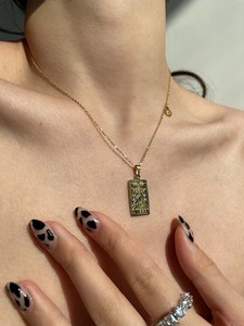 Collar con Colgante de Astrología Cuadrado de Aleación Dorada con las 12 Cartas del <span class=keywords><strong>Tarot</strong></span> del Zodiaco, Regalos Originales - Product Image 6