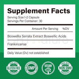 CHTNature Private Label 500 mg 1000 mg Boswellia Serrata Extract Boswellic Acid Cápsulas - Product Image 3