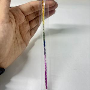 Lab Grown Multi Sapphire octagon Emerald Rectangle Cut Gemstone For Jewelry making <b>Bracelets</b> ring necklace Faceted Mix color - Product Image 3