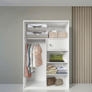<span class=keywords><strong>Armario</strong></span> de Acero Moderno con Espejo, Diseño Tallado <span class=keywords><strong>Blanco</strong></span>, Hermoso y Duradero, Personalizado, con 2 <span class=keywords><strong>Puertas</strong></span> Corredizas para Dormitorio - Product Image 2