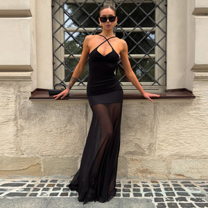 strapless open back dress Fit & Flare Open Back Maxi Dress main image 0