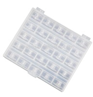 25 bobines en plastique transparent de haute qualité, vides, pour machine à coudre, avec sac de rangement, kit de couture pour l'organisation