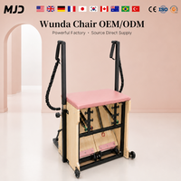 Chaise de Pilates professionnelle MJD Wunda avec pédale fendue, qualité studio commerciale, logo personnalisé, livraison directe d'usine