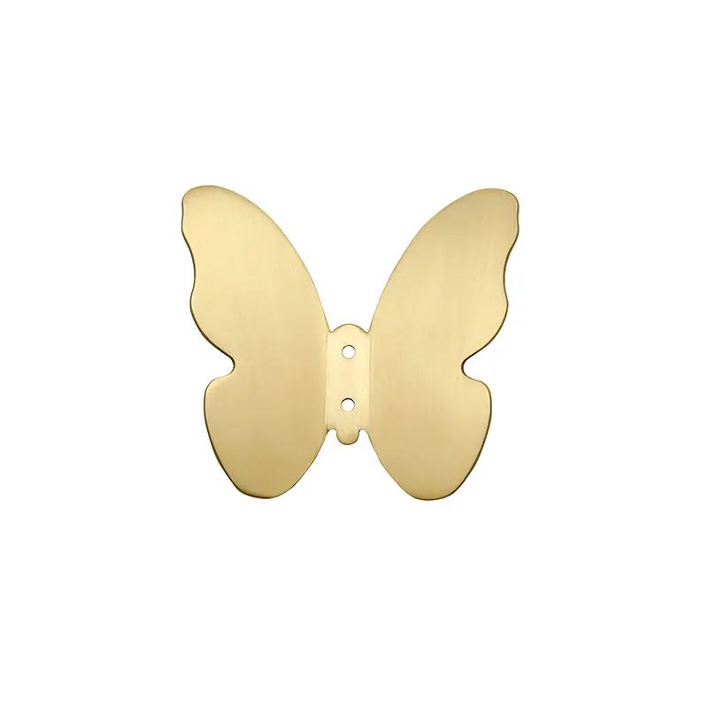 MAXERY Desain Unik Kupu-kupu Bentuk Kuningan Dinding Gantungan Logam Gantungan Bentuk Hewan Kait