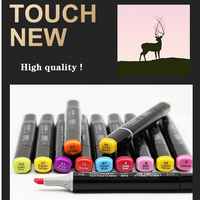 Ensemble de stylos marqueurs à double pointe base d'alcool, rechargeables, étanche, permanent, nouveau produit, 30/40/60/80/2021 couleurs, 168/204