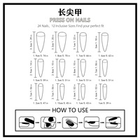 Faux ongles à presser en ABS, longs, couvrants, adhésifs, 24 pièces, haute qualité, souples, pré-dessinés, style français, colorés, avec FDS