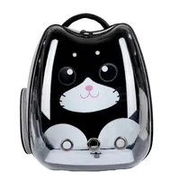 Sac à dos pour animaux de compagnie écologique avec oreilles de chat mignonnes, fermeture éclair, grande capacité, en PVC respirant, pliable et portable pour chat et chien, petit modèle