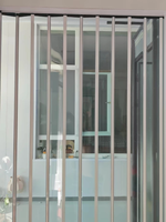 Porte pliante moderne en aluminium et acrylique transparente, barrière thermique, résistante aux griffes des animaux, légère et durable, garantie 5 ans